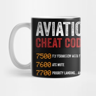 Aviation Cheat Codes Pilot Funny Aviation Lover Mug